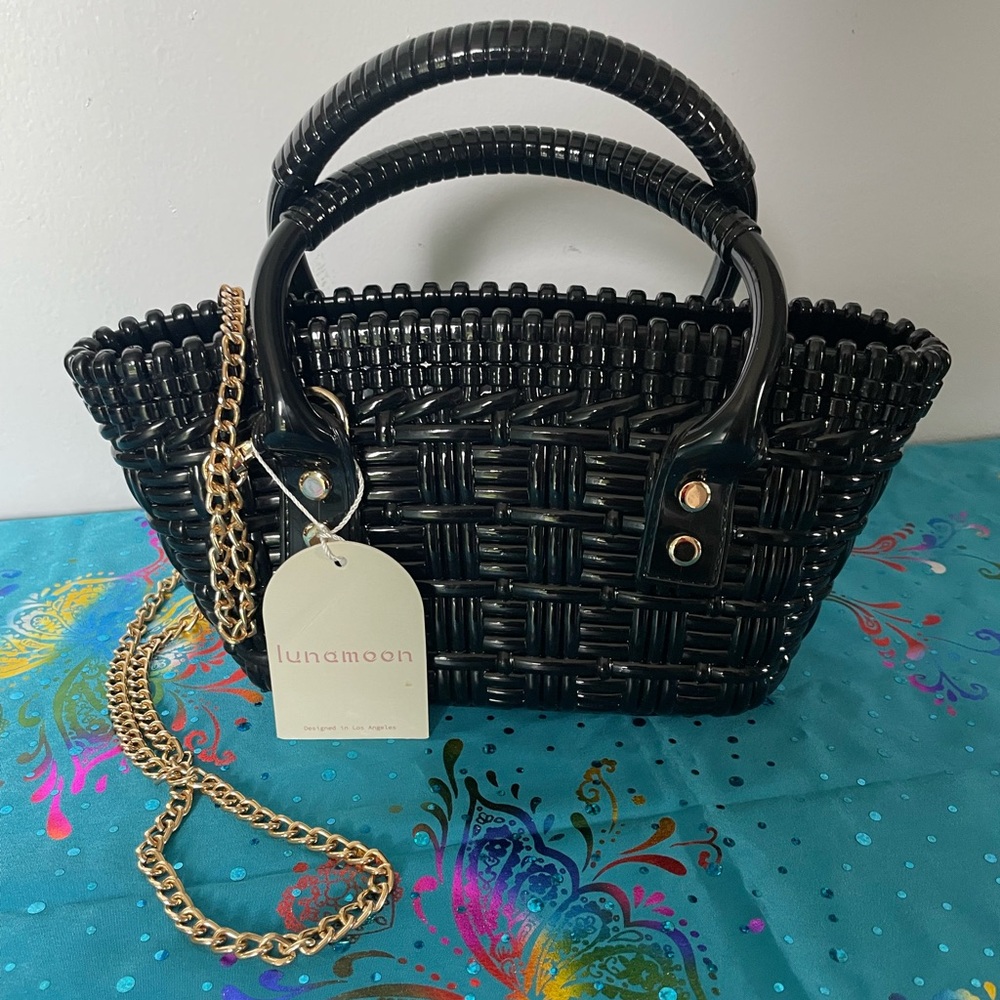 NWT Lunamoon Black Jelly Style Bag - Picture 1 of 7